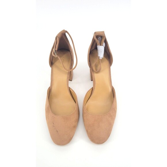 J Crew Beige Chunky Suede Pump Heels Size 9.5 - Picture 4 of 10